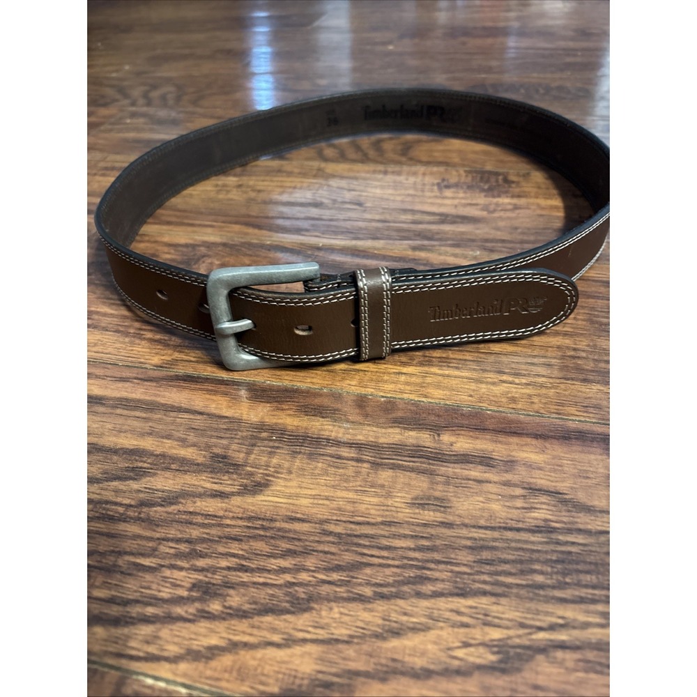 Timberland PRO Men's Size 36 Brown Leather Belt
